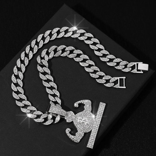 Hot Sale Hip-hop Street Hercules Purse Necklace