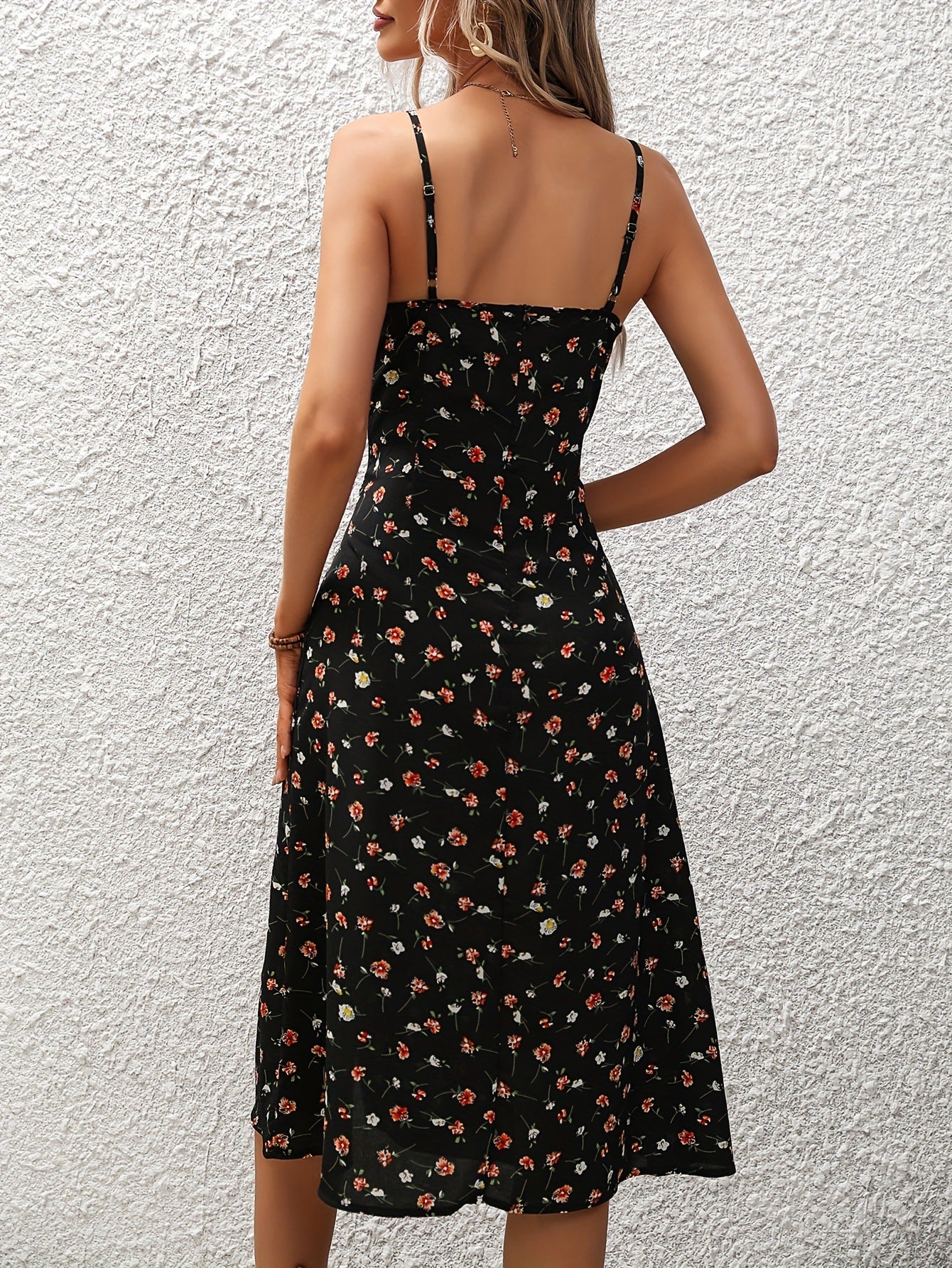 New Polka Dot Print Long Dresses For Womens