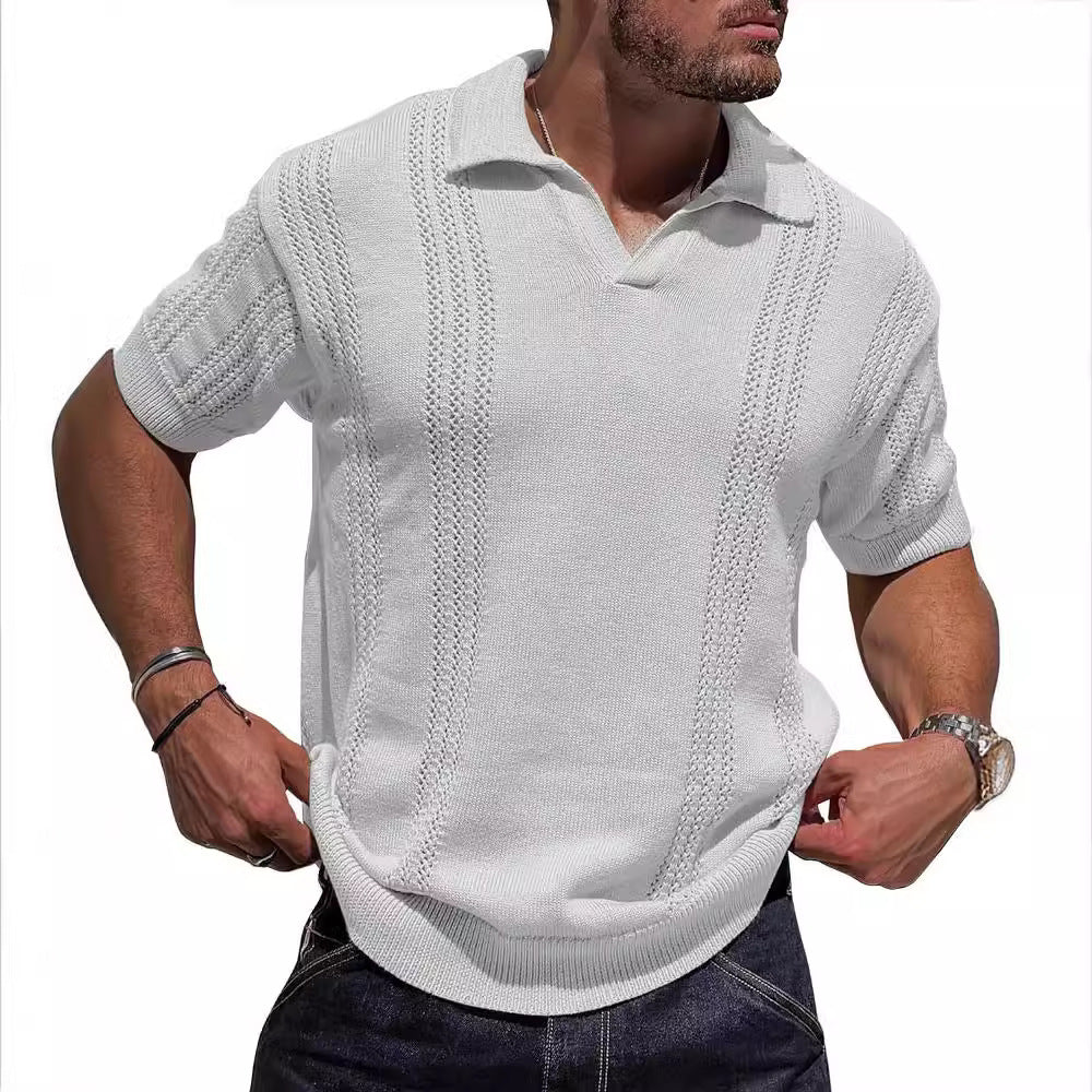 Men's Knitted Polo Shirt