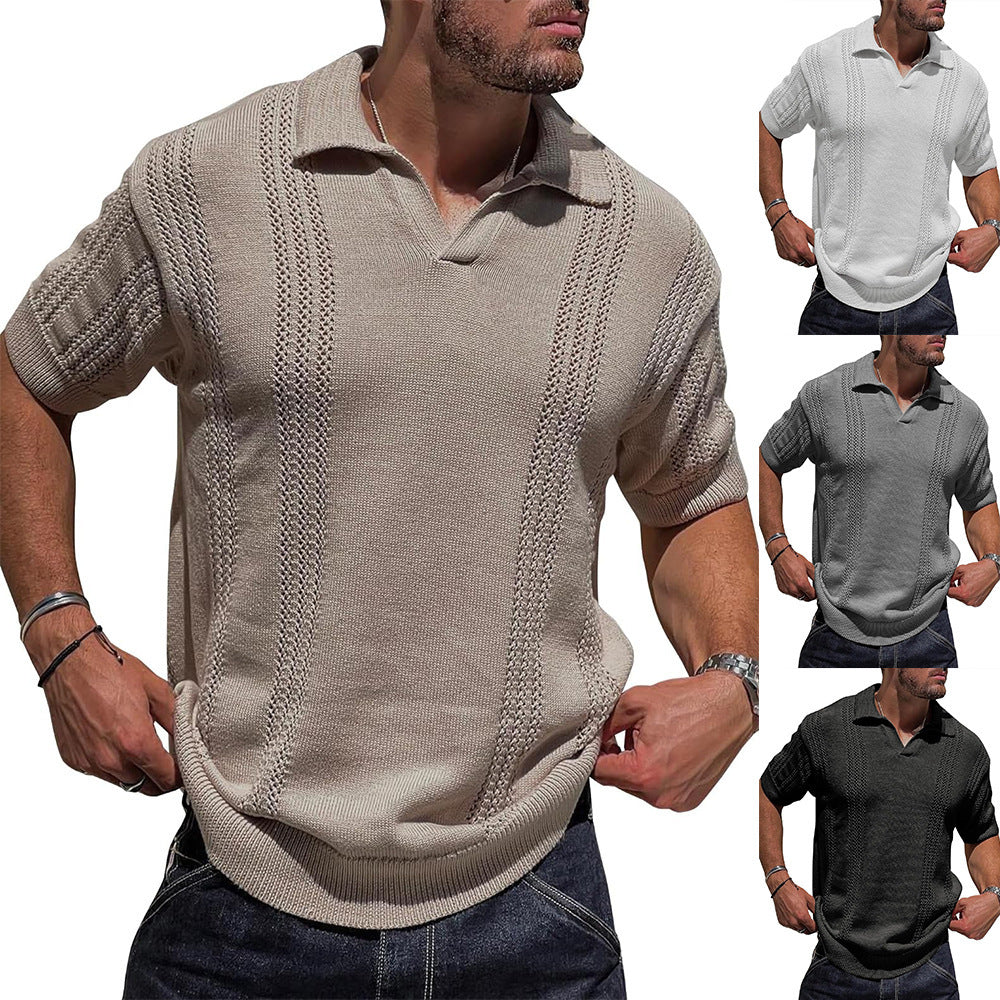 Men's Knitted Polo Shirt