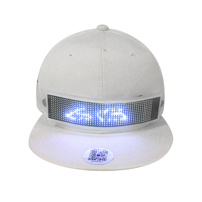 LED Cap Luminous Advertising Cap Display APP Control Word Change Multi-language Flexible External Screen