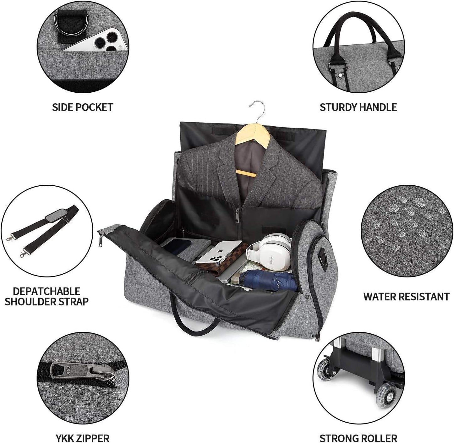 Handheld Travel Folding Lever Bag With Large Capacity