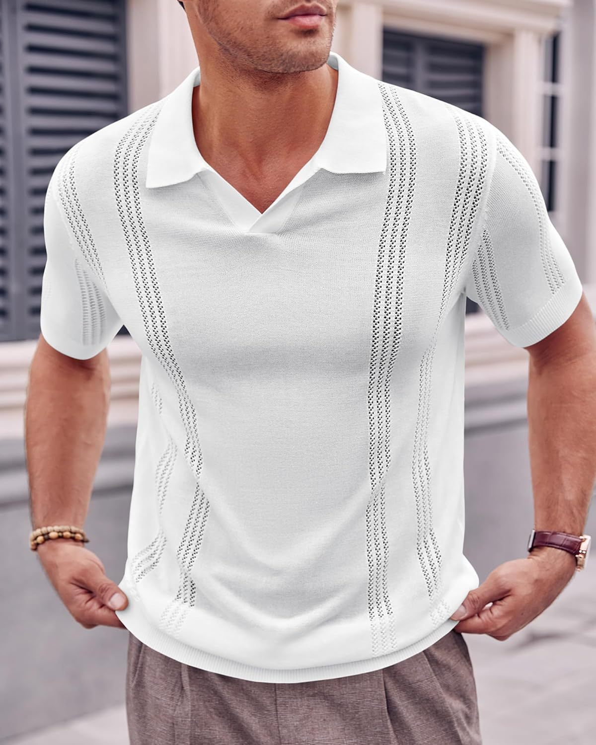 Men's Knitted Polo Shirt