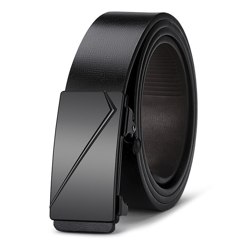 Men's Inner Wear Toothless Automatic Buckle Belt Business Casual All-match Trendy Two-layer Cowhide