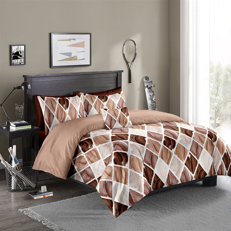 Diamond Check Quilt Cover Bed Set