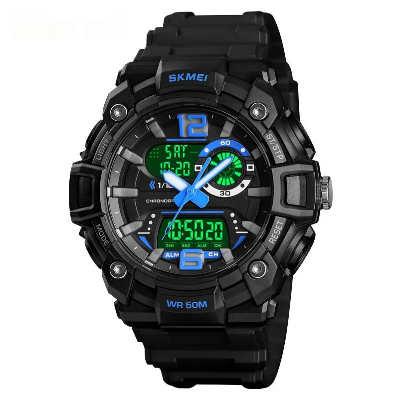 Black Gold Multi-functional Waterproof Men's Electronic Watch