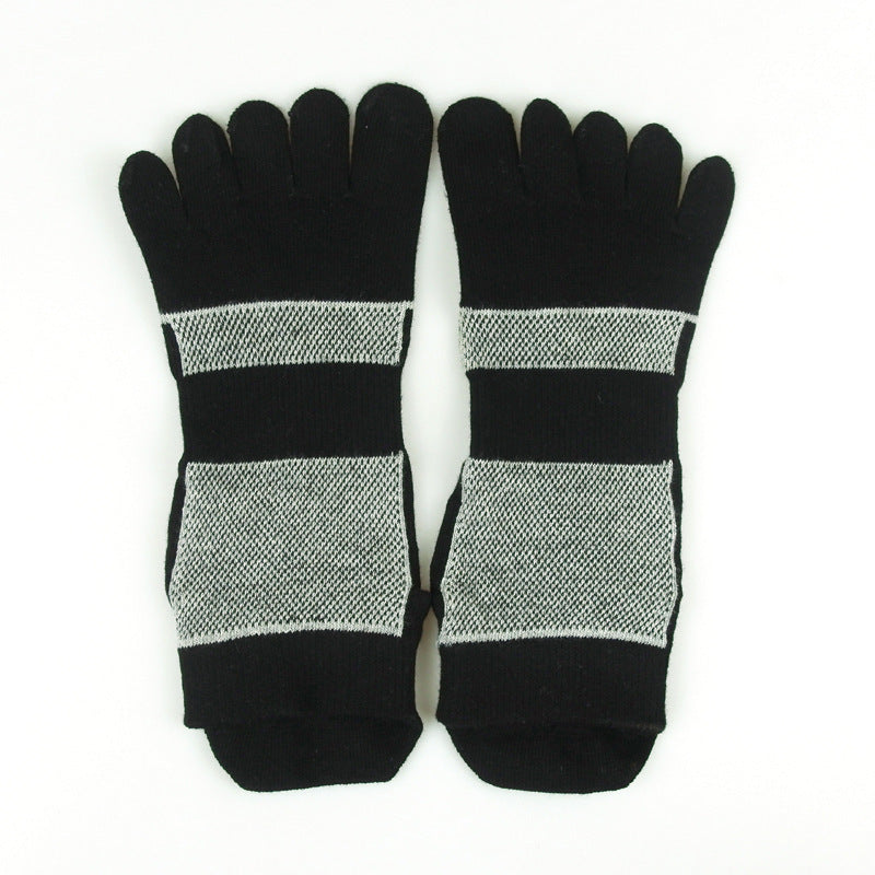 Men's Cotton Running Sports Toe Socks