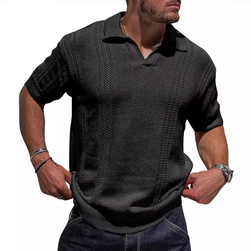 Men's Knitted Polo Shirt