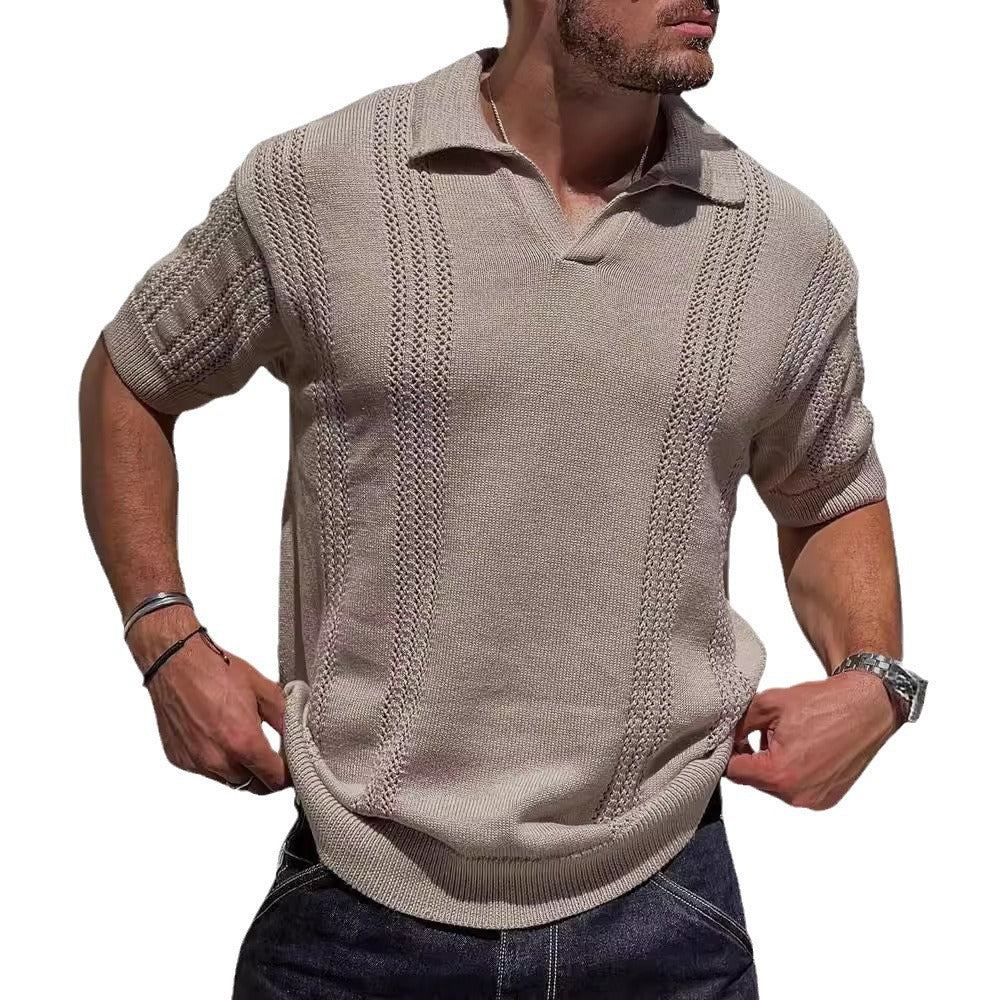 Men's Knitted Polo Shirt