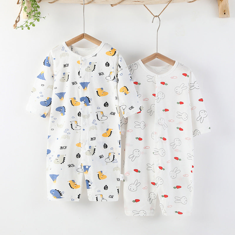 Newborn Pure Cotton Spring And Autumn Pajamas Air Conditioning Clothes