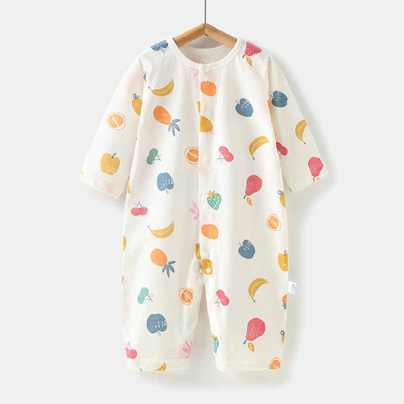 Newborn Pure Cotton Spring And Autumn Pajamas Air Conditioning Clothes