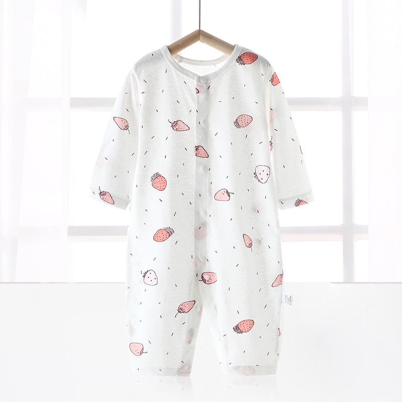 Newborn Pure Cotton Spring And Autumn Pajamas Air Conditioning Clothes