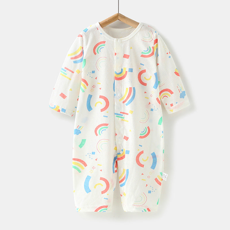 Newborn Pure Cotton Spring And Autumn Pajamas Air Conditioning Clothes