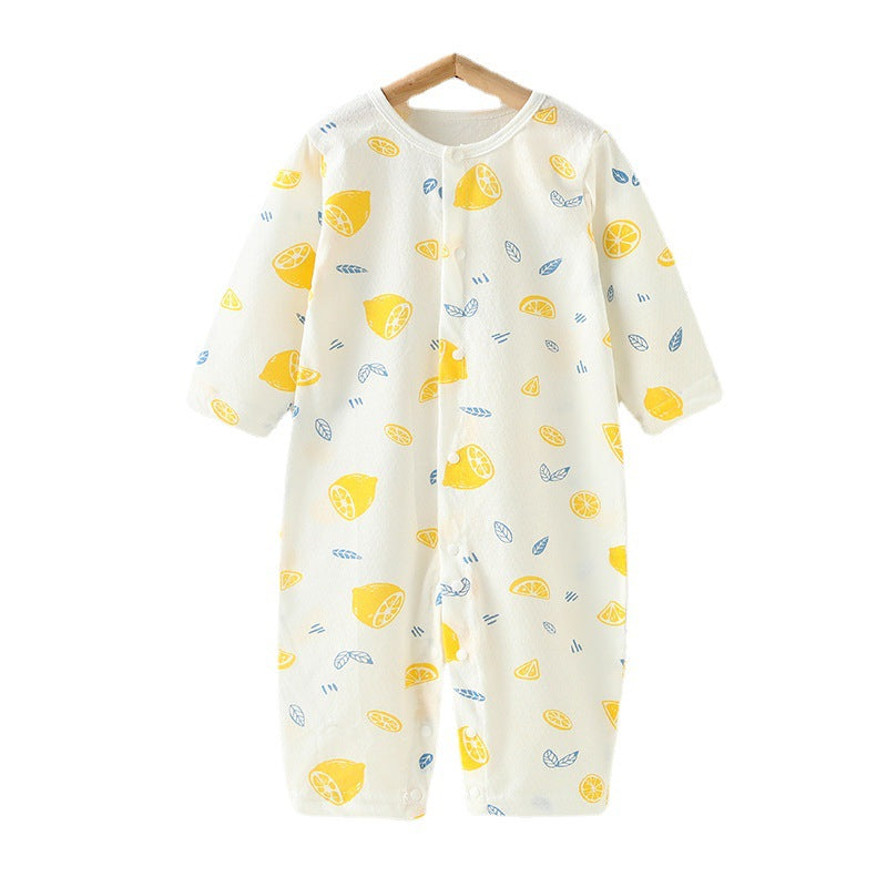 Newborn Pure Cotton Spring And Autumn Pajamas Air Conditioning Clothes