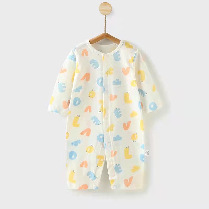 Newborn Pure Cotton Spring And Autumn Pajamas Air Conditioning Clothes