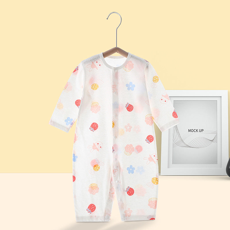 Newborn Pure Cotton Spring And Autumn Pajamas Air Conditioning Clothes