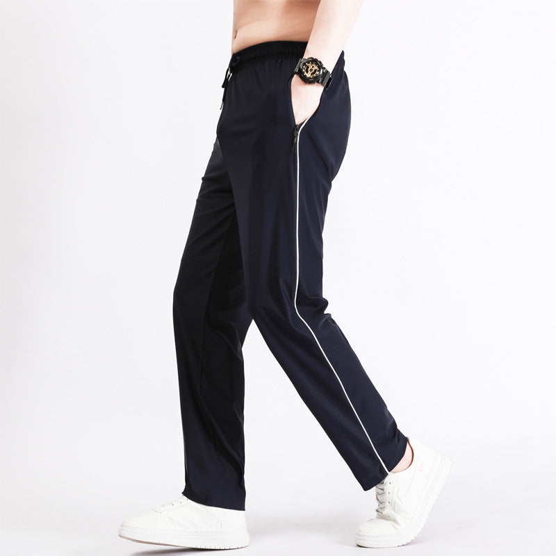 Summer Thin Ice Silk Leggings Men's trouser