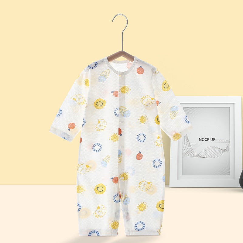 Newborn Pure Cotton Spring And Autumn Pajamas Air Conditioning Clothes