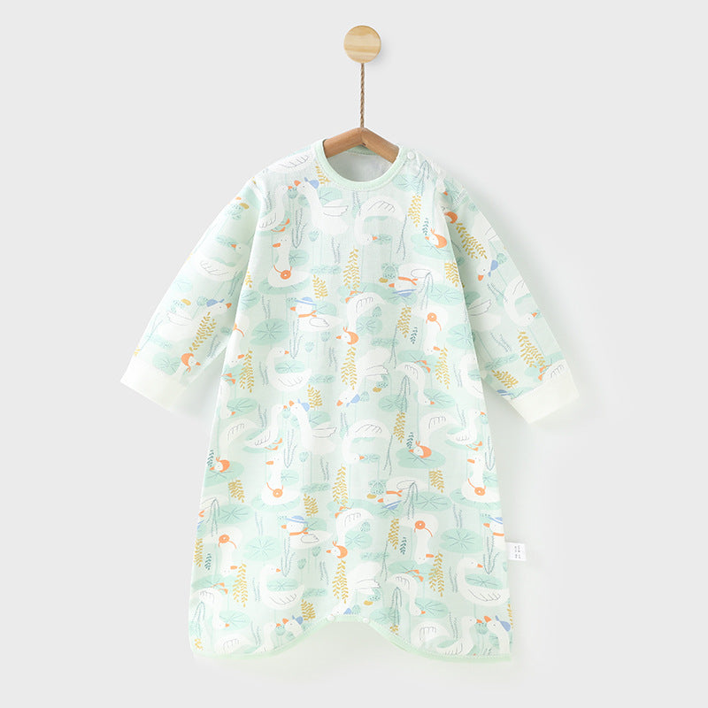 Children's Jumpsuit Cotton Long-sleeved Autumn Baby Sleeping Bag Homewear