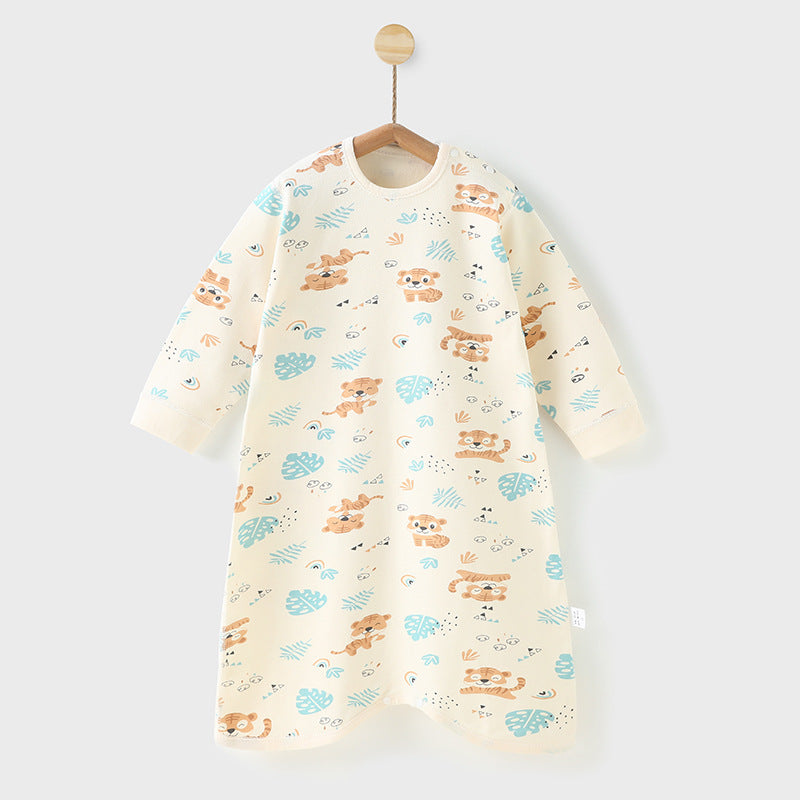 Children's Jumpsuit Cotton Long-sleeved Autumn Baby Sleeping Bag Homewear