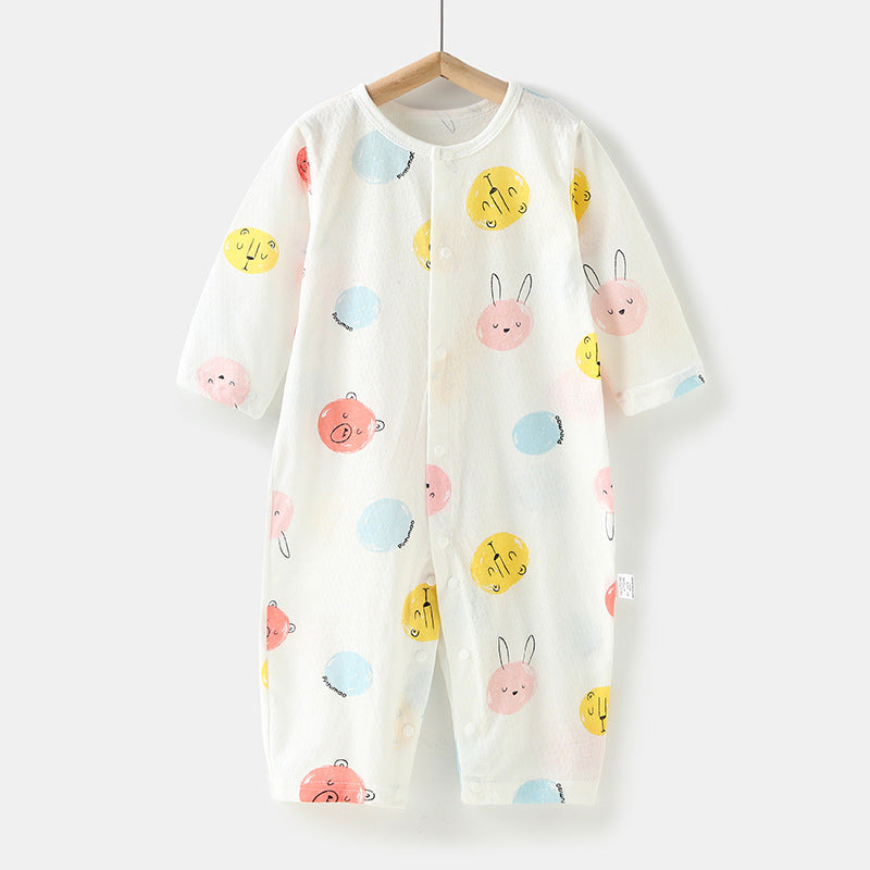 Newborn Pure Cotton Spring And Autumn Pajamas Air Conditioning Clothes