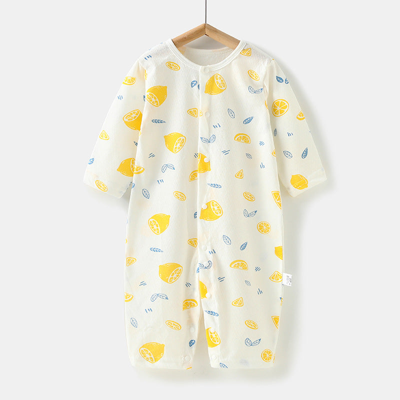 Newborn Pure Cotton Spring And Autumn Pajamas Air Conditioning Clothes