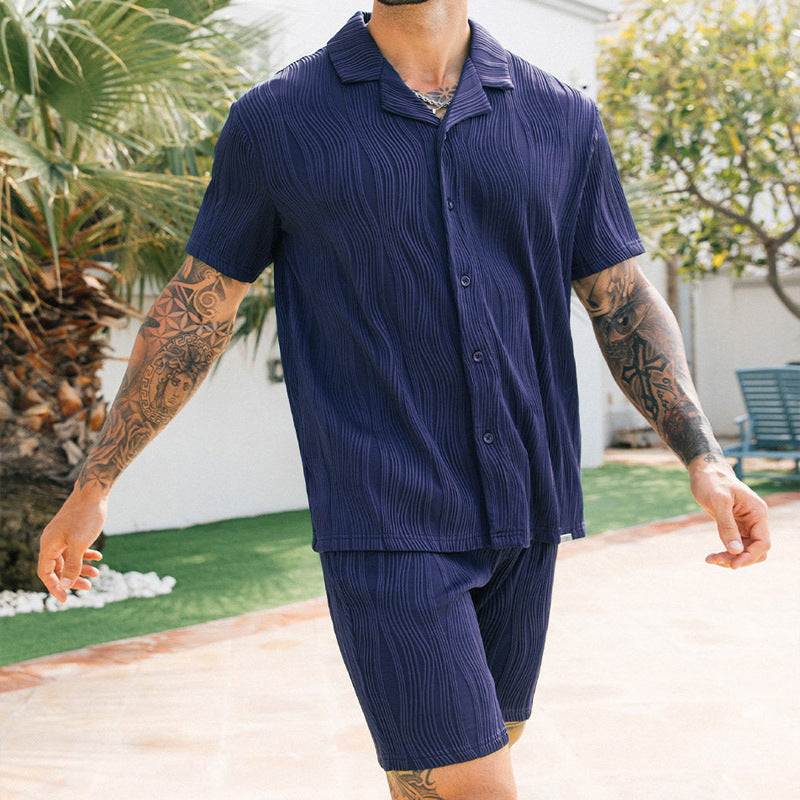 Men's Casual Shirt & Shorts Set