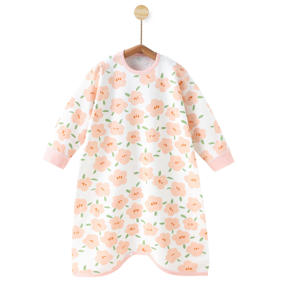 Children's Jumpsuit Cotton Long-sleeved Autumn Baby Sleeping Bag Homewear