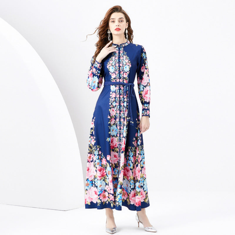 Women's Printed Swing Long Dress