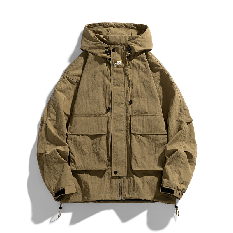 Outdoor Windproof Waterproof Loose Style Hooded Jacket