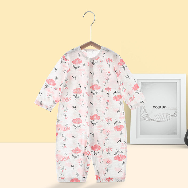 Newborn Pure Cotton Spring And Autumn Pajamas Air Conditioning Clothes