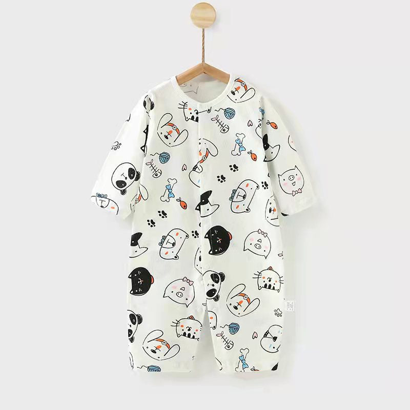 Newborn Pure Cotton Spring And Autumn Pajamas Air Conditioning Clothes