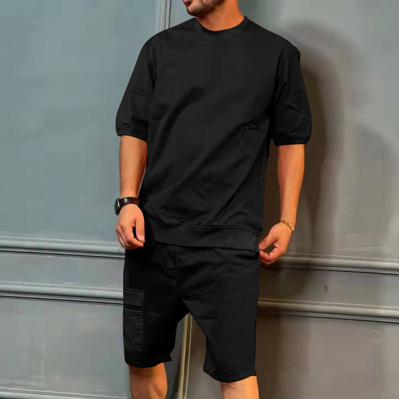 Men's Sports Suits Round Neck Short-sleeved