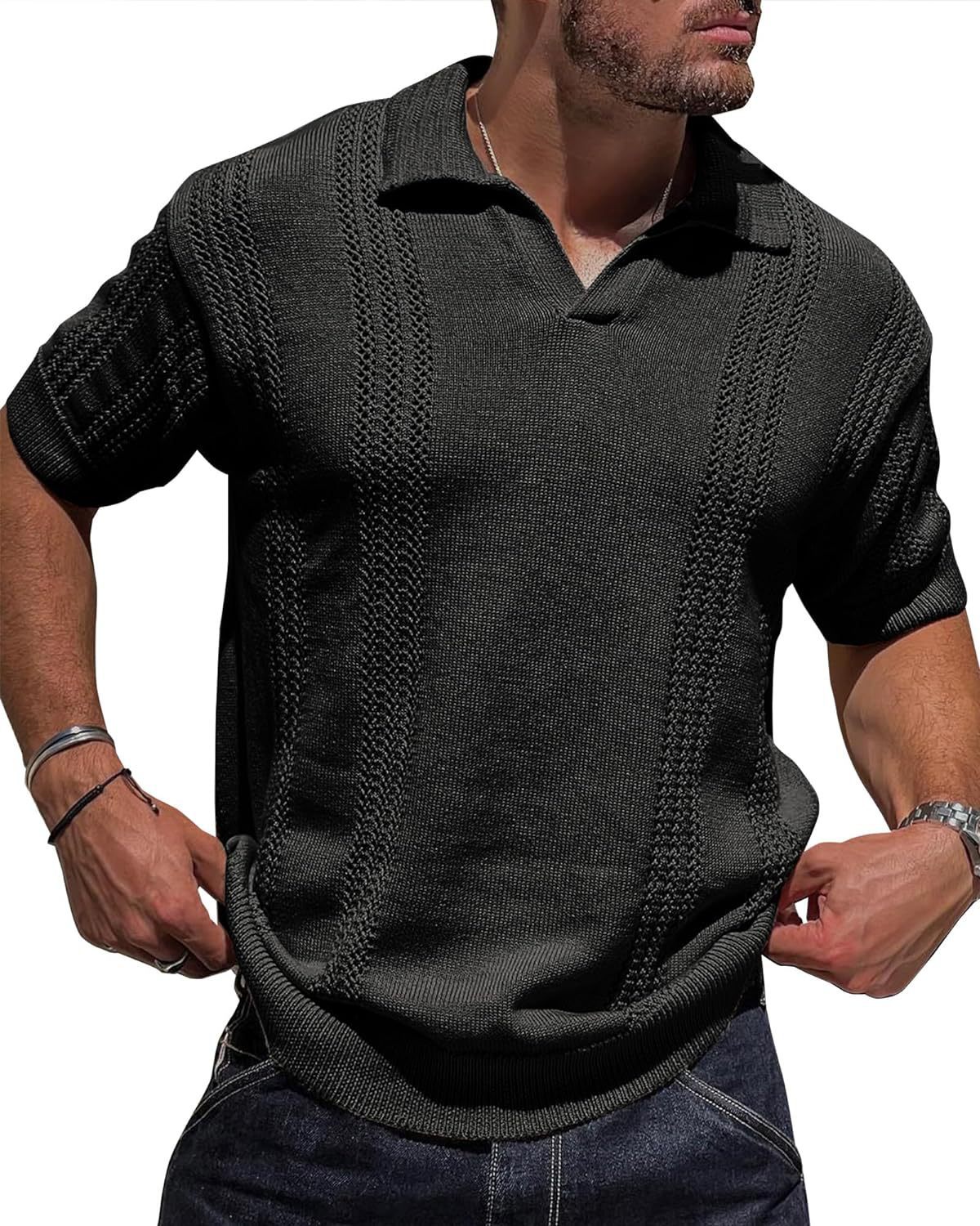 Men's Knitted Polo Shirt