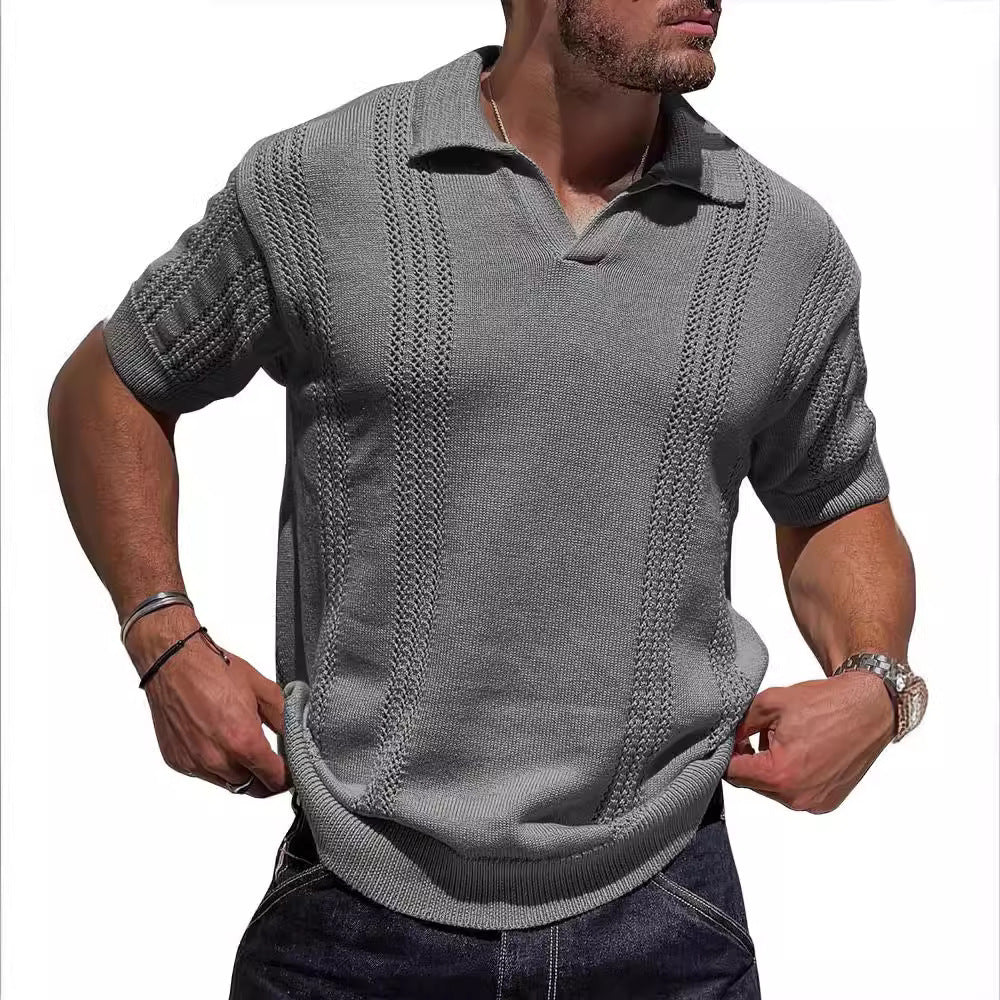 Men's Knitted Polo Shirt