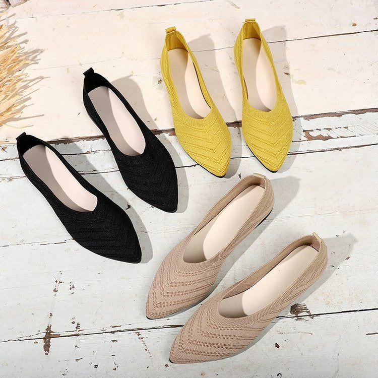 Women's Comfortable Low-cut Square Toe Flat Shoes